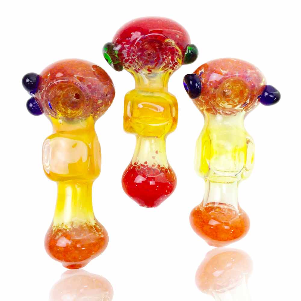 4.5 INCH FUMED FRIT HEAD SQUARE BODY HAND PIPE