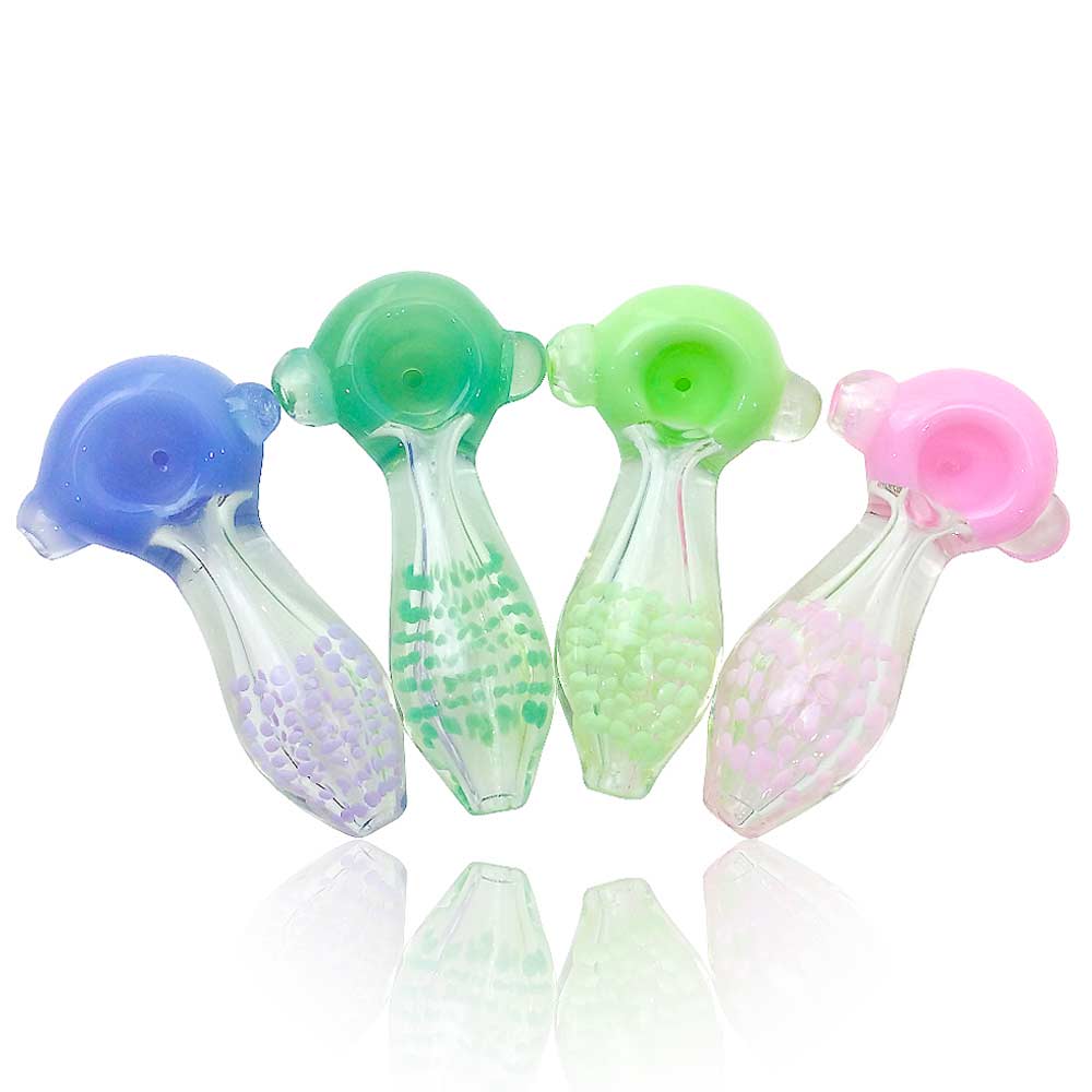 4.5 INCH SLIME HEAD WITH BODY DOTS SPOON HAND PIPE