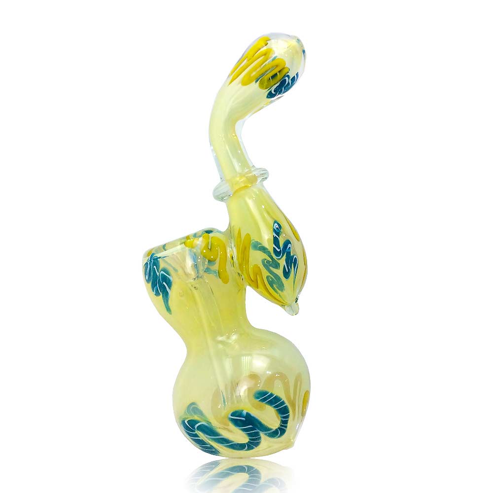 5 INCH MEDIUM FUMED FRIT ROPE BUBBLER WATER PIPE