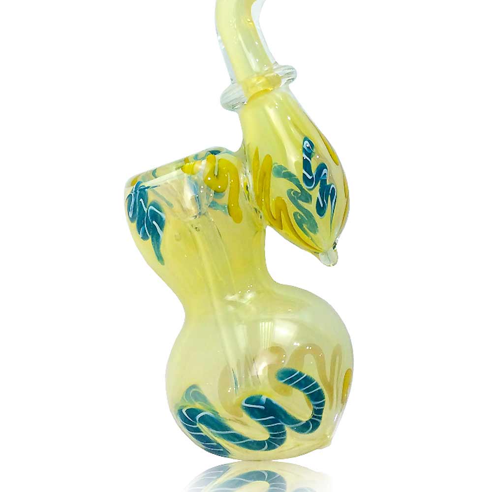 5 INCH MEDIUM FUMED FRIT ROPE BUBBLER WATER PIPE