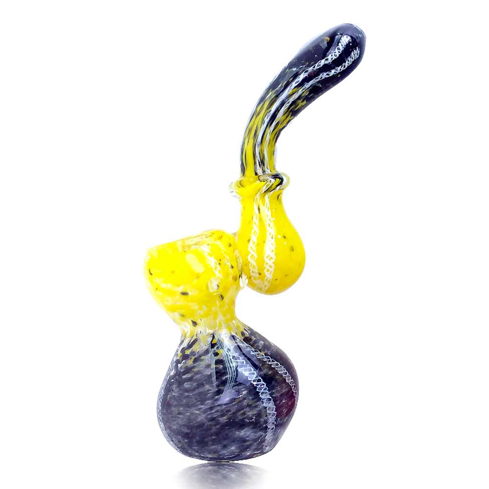 5 INCH MEDIUM RASTA COLORS BRAIDS BUBBLER WATER PIPE
