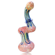 5.5 INCH FUMED FRIT ROPE AND DOTS BUBBLER WATER PIPE