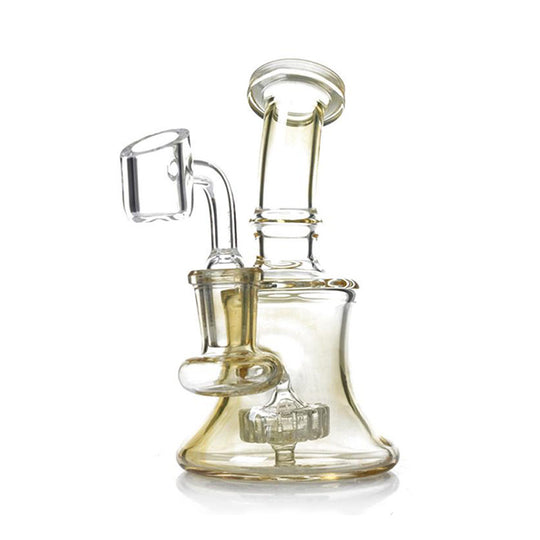 Gold Fumed Dab Rig With Showerhead Perc - 5.5"