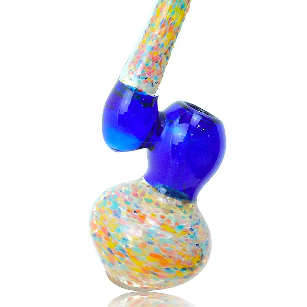 6.5 INCH FRIT DOTS SOLID MIDDLE BUBBLER WATER PIPE
