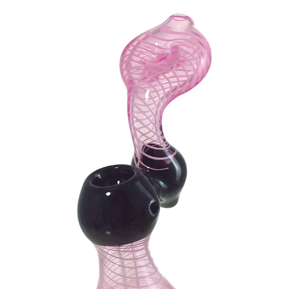 7 INCH BLK JNT PINK DON BUBBLER