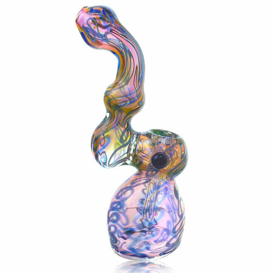 7 INCH FUMED COLOR SWIRL BUBBLER