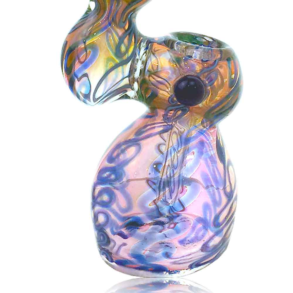 7 INCH FUMED COLOR SWIRL BUBBLER