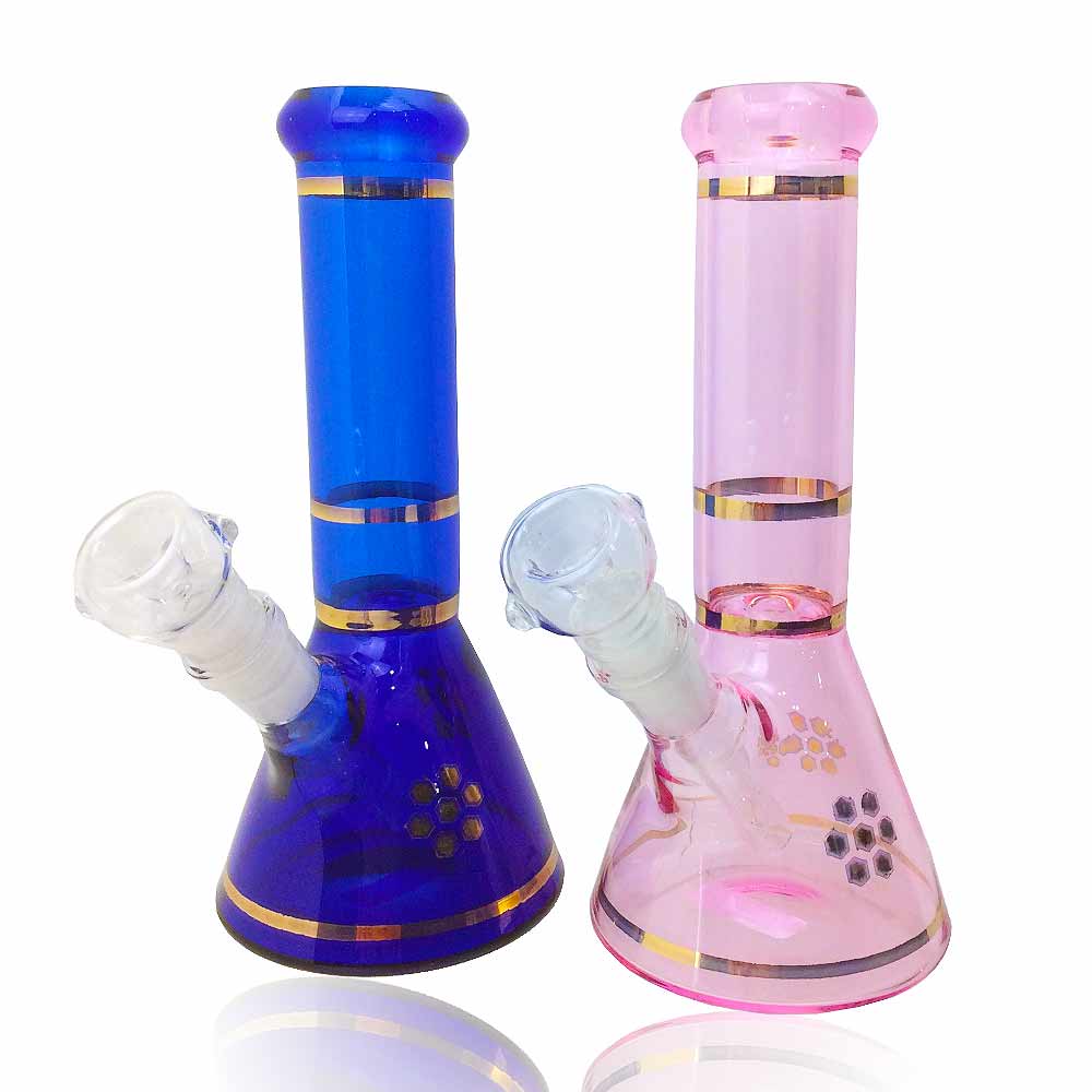 8 INCH BEEHIVE PRINT BEAKER WATER PIPE