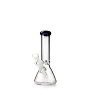 Glass Beaker Bong with Colored Mouth  8"