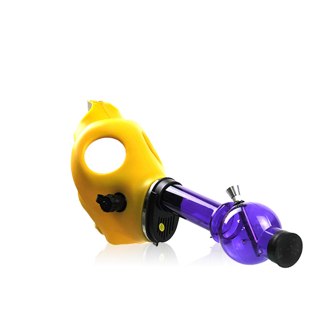 Acrylic Gas Mask Bong Yellow