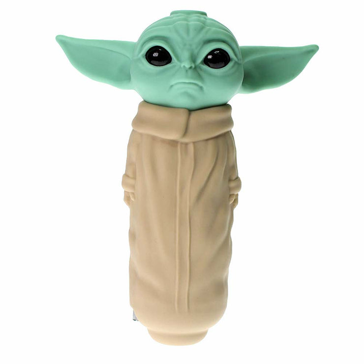 BABY YODA SILICONE HAND PIPE 4.5"