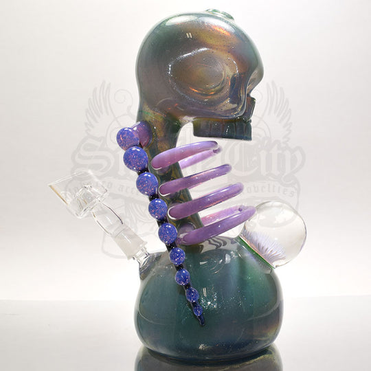 Carsten Carlile Starry Night Skeletal Vapor Bub Rib Cage Rig With Marble - Smoke City