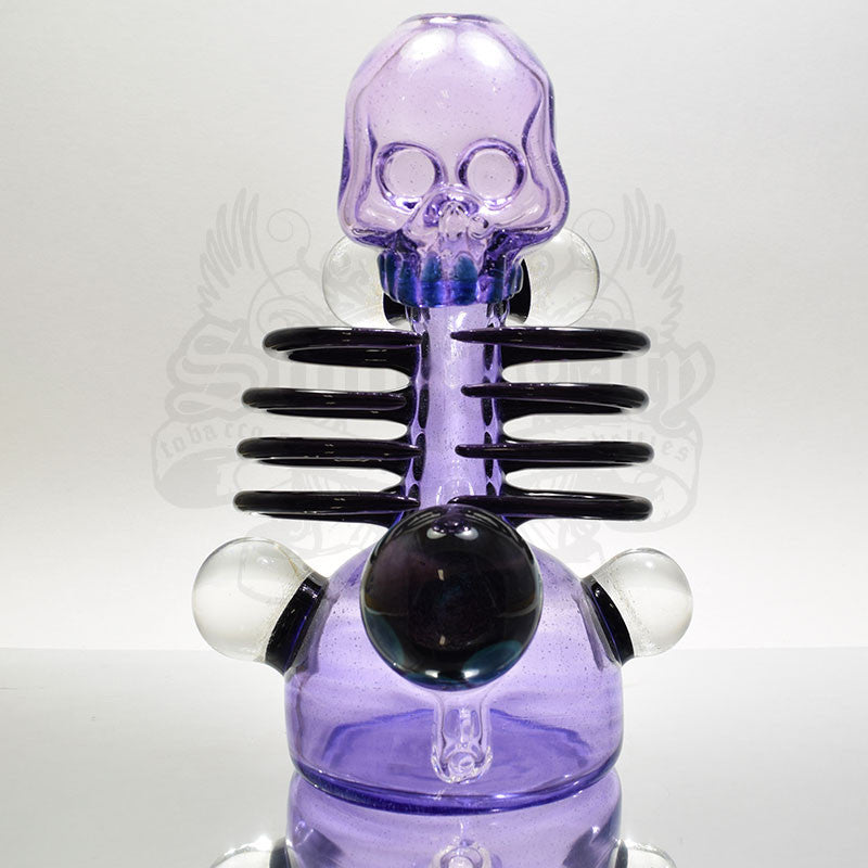 Carsten Carlile Purple Rain Skeletal Vapor Bub Rib Cage Rig With Marbles - Smoke City