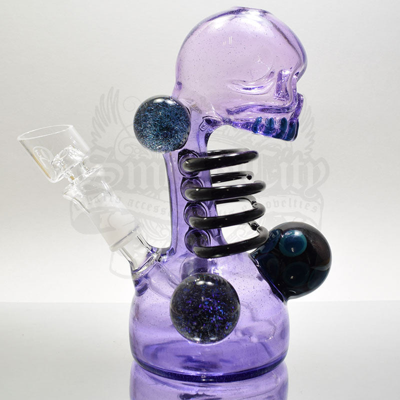 Carsten Carlile Purple Rain Skeletal Vapor Bub Rib Cage Rig With Marbles - Smoke City