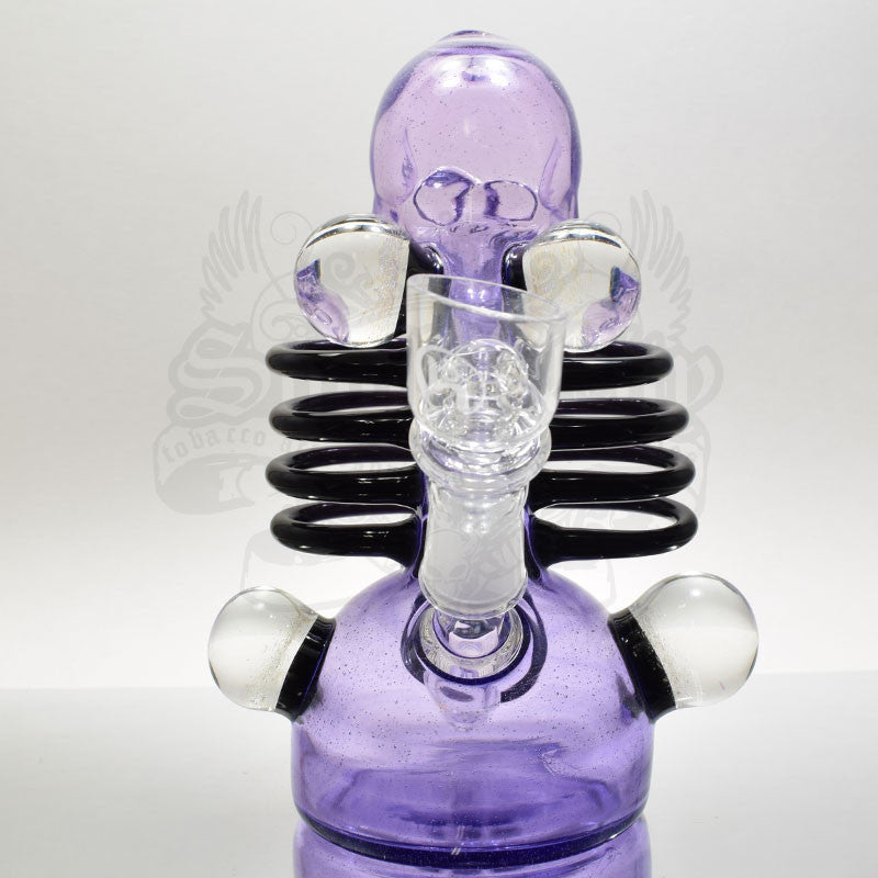 Carsten Carlile Purple Rain Skeletal Vapor Bub Rib Cage Rig With Marbles - Smoke City