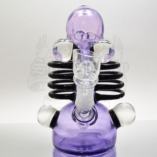 Carsten Carlile Purple Rain Skeletal Vapor Bub Rib Cage Rig With Marbles - Smoke City