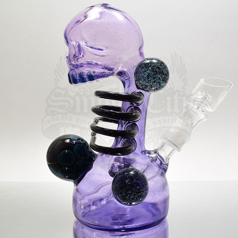 Carsten Carlile Purple Rain Skeletal Vapor Bub Rib Cage Rig With Marbles - Smoke City