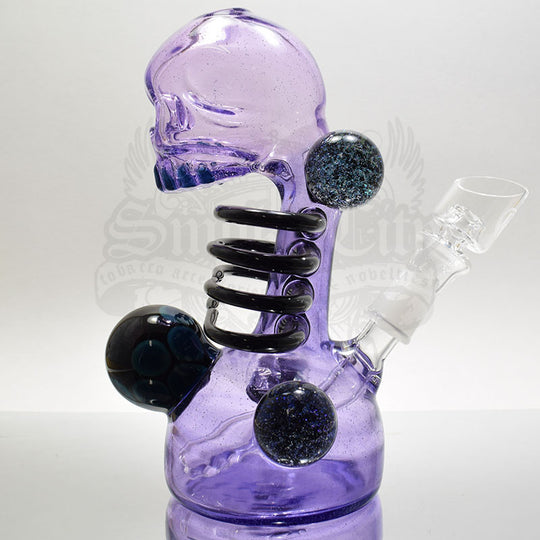 Carsten Carlile Purple Rain Skeletal Vapor Bub Rib Cage Rig With Marbles - Smoke City
