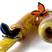 Cl1 Custom Glass Sherlock Frit with Butterflies Close Up 3