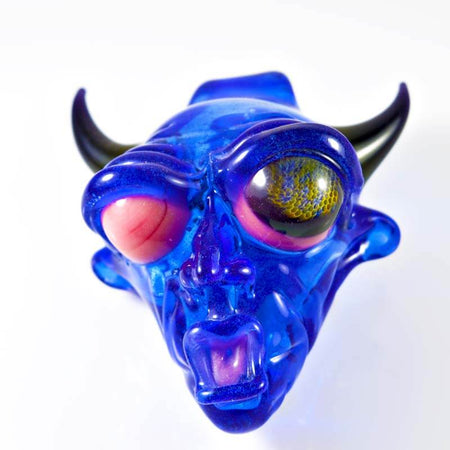 BNC Delightful Devil Glass Pendant Blue Honeycomb Eye 1