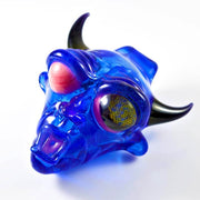 BNC Delightful Devil Glass Pendant Blue Honeycomb Eye 2