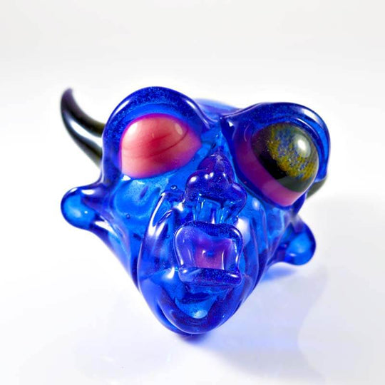 BNC Delightful Devil Glass Pendant Blue Honeycomb Eye 6
