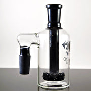 14mm Male Showerhead Ash Catcher 90º Black by Diamond Glass - Smoke City