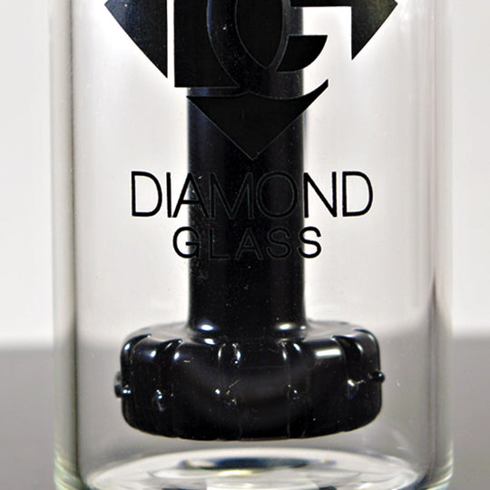 14mm Male Showerhead Ash Catcher 90º Black by Diamond Glass - Smoke City