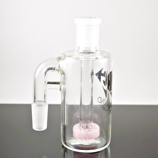 14mm Male Showerhead Ash Catcher 90º Pink by Diamond Glass - Smoke City