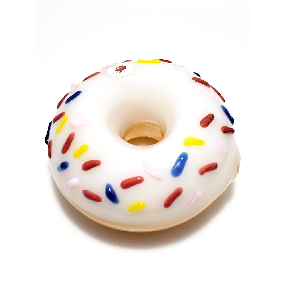 Donut Hand Pipe White With Sprinkles