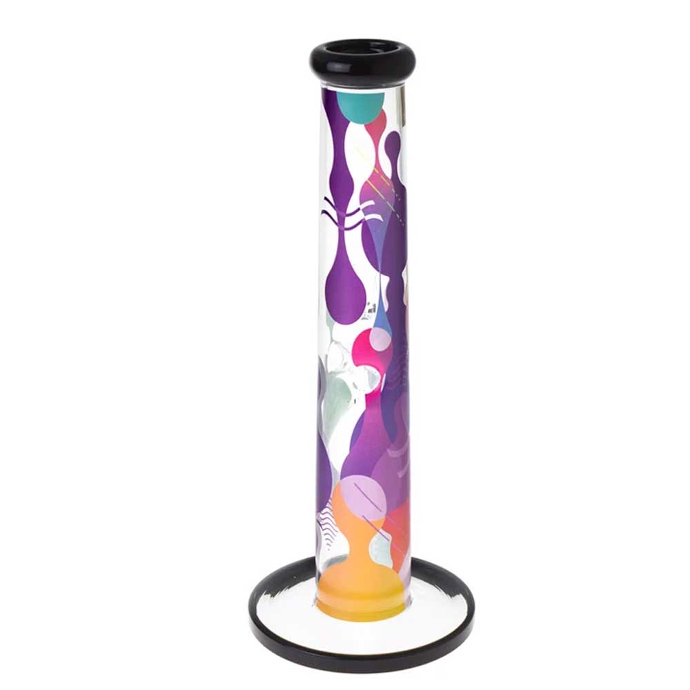 Famous Brandz Glass Straight Ice Bong  Panorama