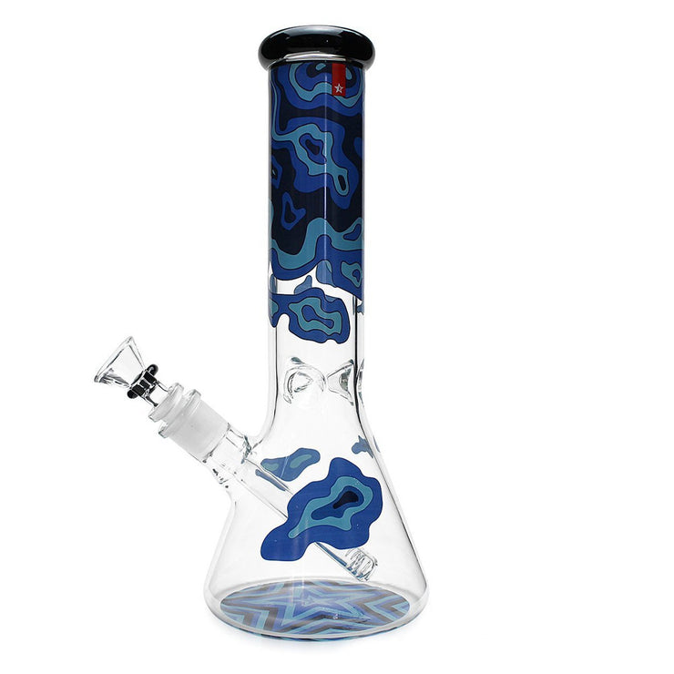 Famous Brandz Glass Beaker Ice Bong | Fabric | SMOKE CITY – SC INC.