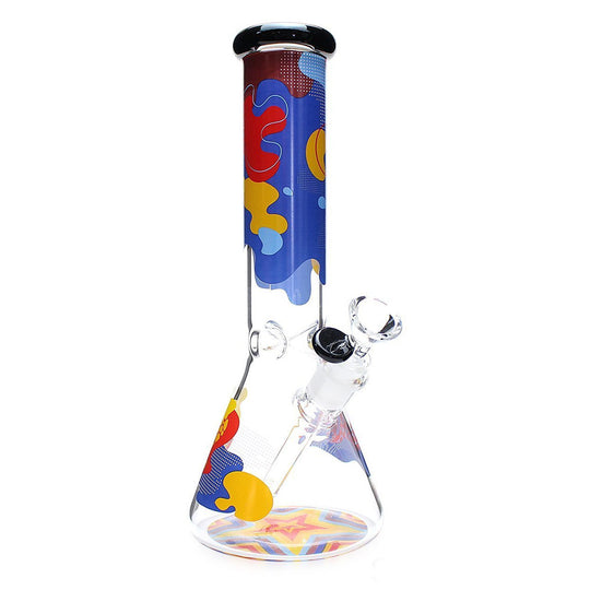 Famous Brandz Glass Beaker Ice Bong | Papaya