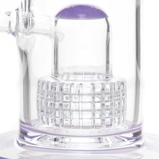 Purple Color Single Matrix Dab Rig With MATRIX PERC close up