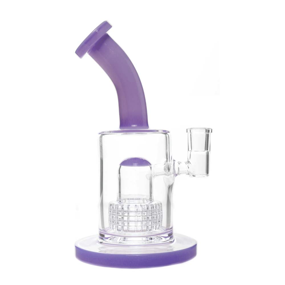 Purple Color Single Matrix Dab Rig With MATRIX PERC