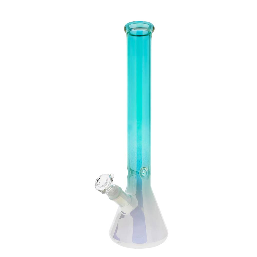 Holographic Rainbow Glass Bong - Beaker - 9MM - 16 inch