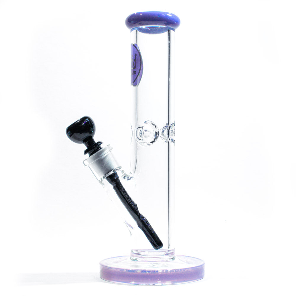 King Glass 7MM Water Pipe - Purple - Straight - 12" bong