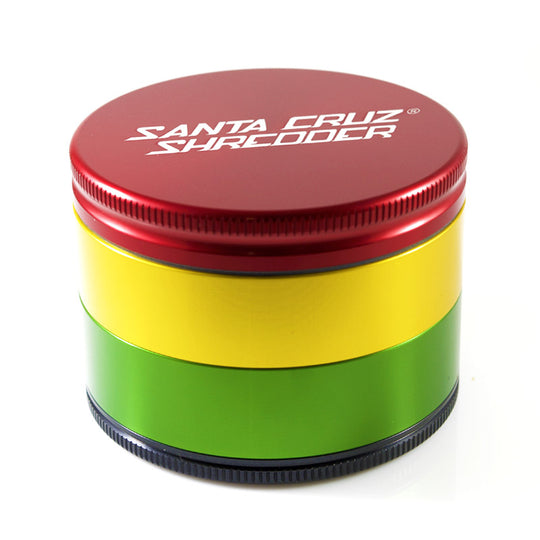 LARGE 4-PIECE RASTA SHREDDER - Smoke City