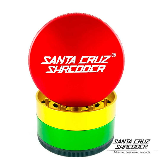 LARGE 4-PIECE RASTA SHREDDER - Smoke City