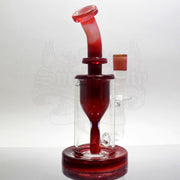 Leasure Glass - 14mm Blood Red Incycler Vapor Rig - Smoke City