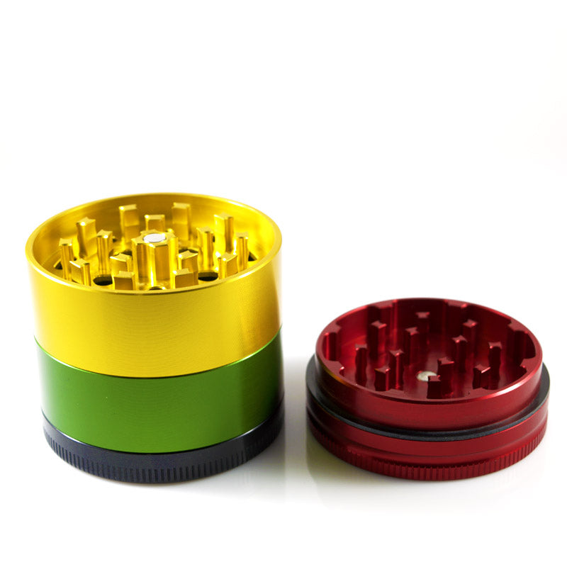 MEDIUM 4 - PIECE RASTA SHREDDER - Smoke City