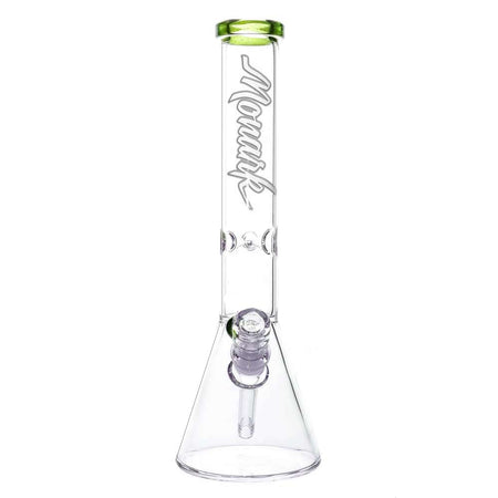Monark Glass 14" Beaker Bong With green 