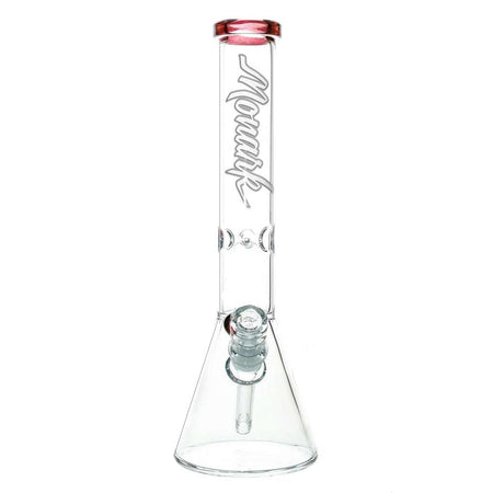 Monark Glass 14" Beaker Bong With Red 