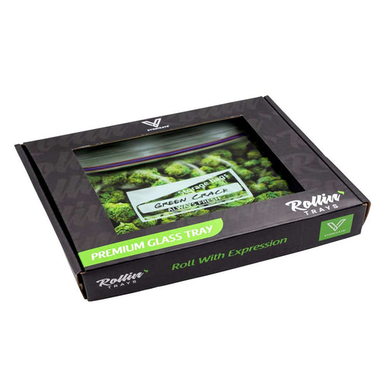 POUND BAG GLASS ROLLING TRAY - SMALL - V-SYNDICATE