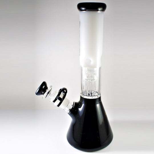 Phoenix Water Pipe -Umbrella Perc- Beaker - 10" - Smoke City