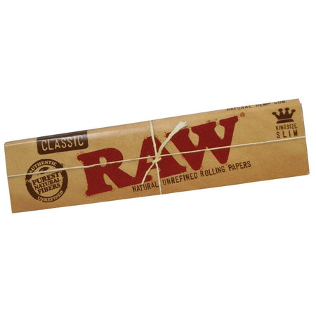 Raw Unrefined Classic King Size Slim Cigarette Rolling Papers - Smoke City