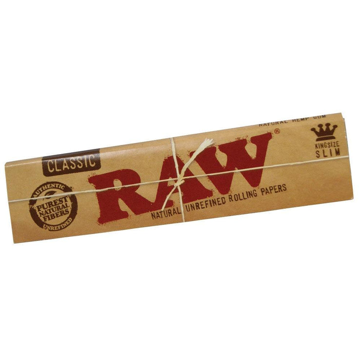 Raw Unrefined Classic King Size Slim Cigarette Rolling Papers - Smoke City