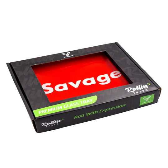 SAVAGE GLASS ROLLING TRAY - SMALL - V-SYNDICATE