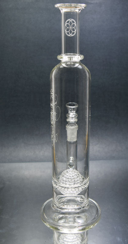 Seed of Life - Lace Sphere Perc Stemless Tube - Smoke City