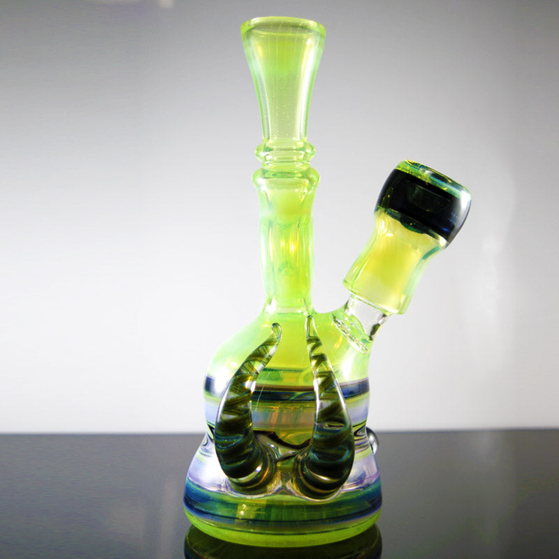 Slyme Green / Purple With Custom Millies and Horns Avalon Rig - Smoke City